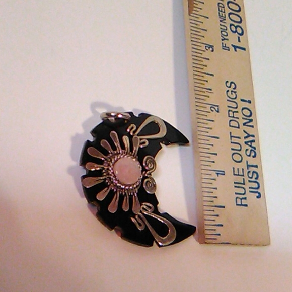 Nwot Black Halfmoon Charm - Picture 2 of 8